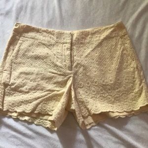 Pale yellow LOFT shorts